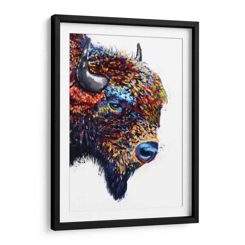 Bisonte Colorido - Hue Art | Cuadro decorativo de Canvas Lab