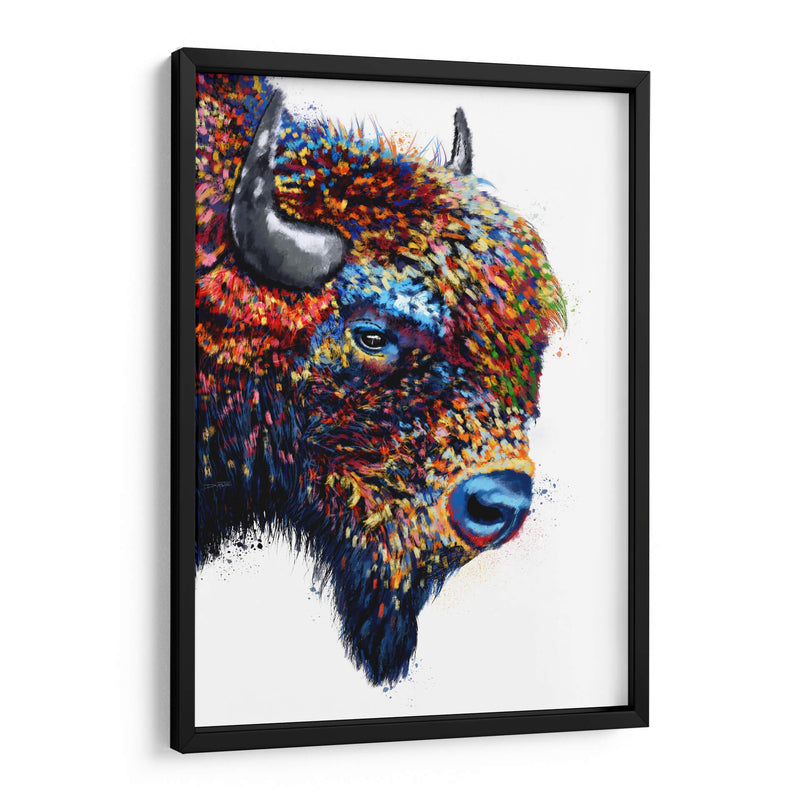 Bisonte Colorido - Hue Art | Cuadro decorativo de Canvas Lab