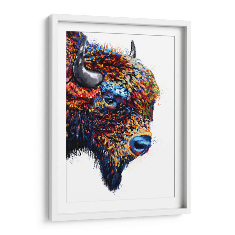 Bisonte Colorido - Hue Art | Cuadro decorativo de Canvas Lab