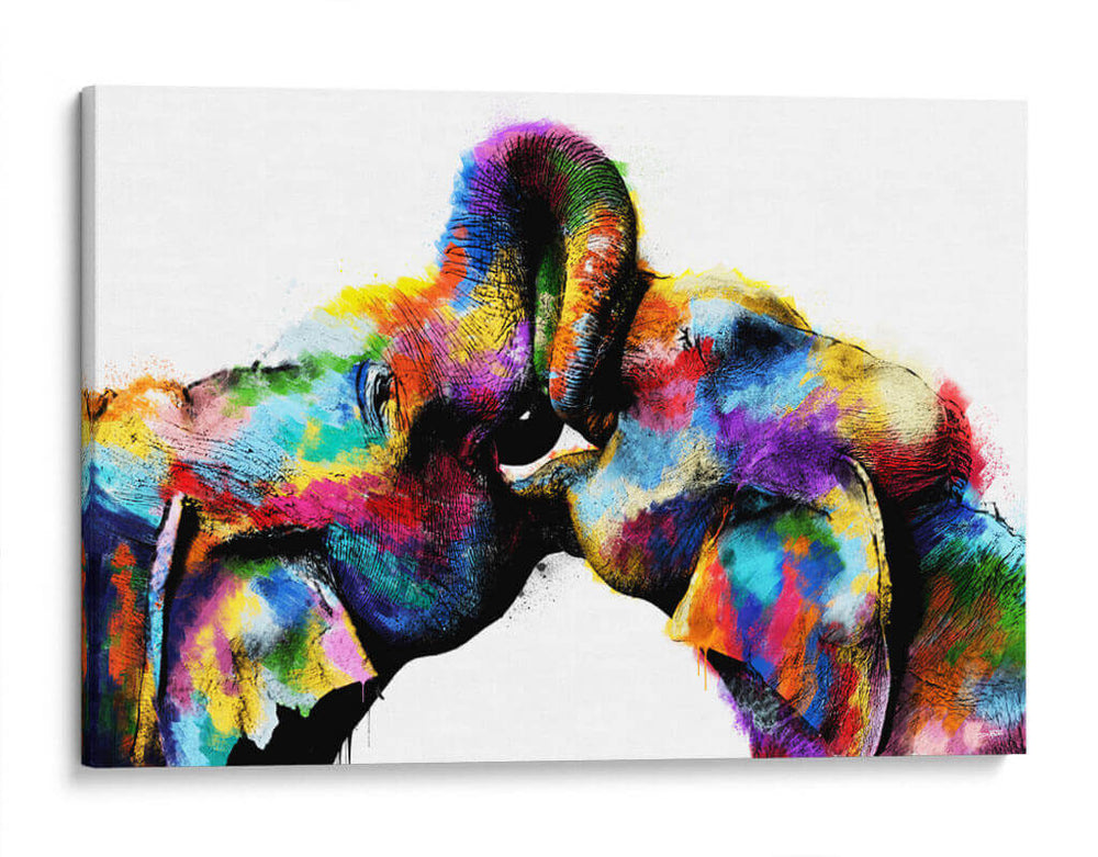 Pareja de Elefantes - Hue Art | Cuadro decorativo de Canvas Lab