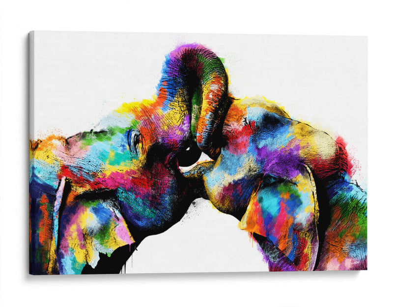 Pareja de Elefantes - Hue Art | Cuadro decorativo de Canvas Lab