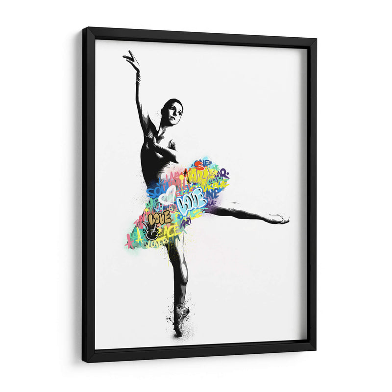 Bailarina de Ballet Graffiti - David Aste | Cuadro decorativo de Canvas Lab