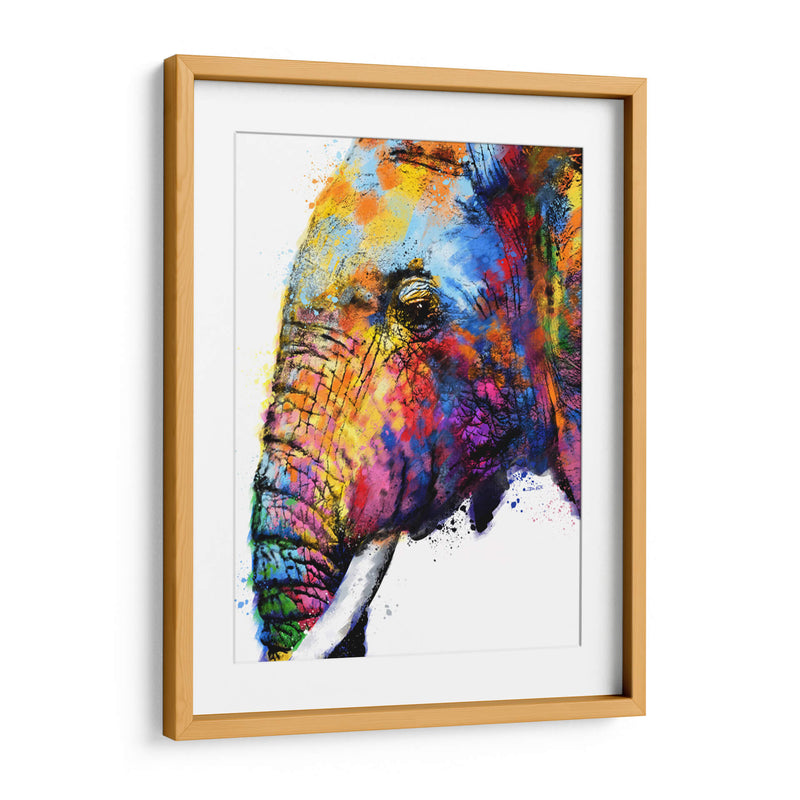 Lado de Elefante Colorido - Hue Art | Cuadro decorativo de Canvas Lab