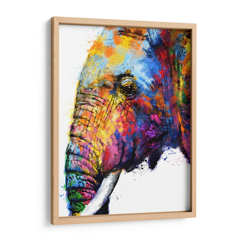 Lado de Elefante Colorido - Hue Art | Cuadro decorativo de Canvas Lab