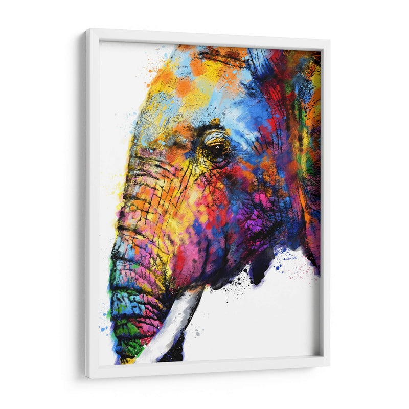 Lado de Elefante Colorido - Hue Art | Cuadro decorativo de Canvas Lab