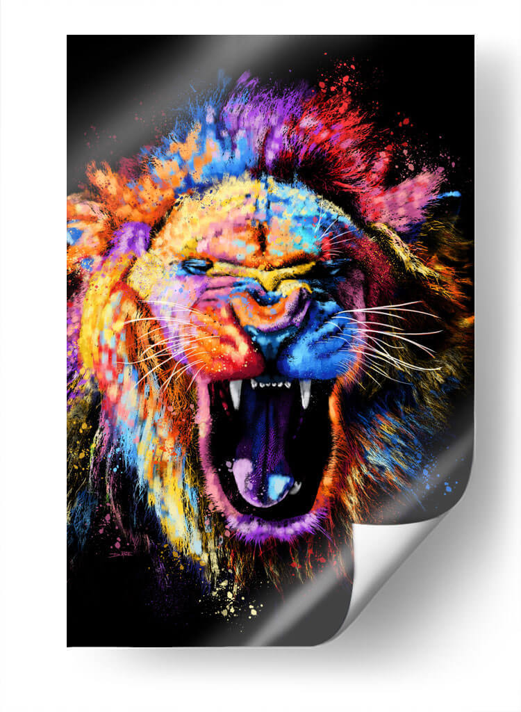 León Rugiendo - Hue Art | Cuadro decorativo de Canvas Lab