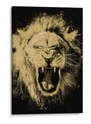 León Dorado Rugiendo - Hue Art | Cuadro decorativo de Canvas Lab