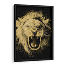 León Dorado Rugiendo - Hue Art | Cuadro decorativo de Canvas Lab