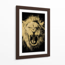 León Dorado Rugiendo - Hue Art | Cuadro decorativo de Canvas Lab