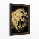 León Dorado Rugiendo - Hue Art | Cuadro decorativo de Canvas Lab