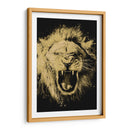 León Dorado Rugiendo - Hue Art | Cuadro decorativo de Canvas Lab