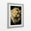 León Dorado Rugiendo - Hue Art | Cuadro decorativo de Canvas Lab