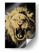 León Dorado Rugiendo - Hue Art | Cuadro decorativo de Canvas Lab