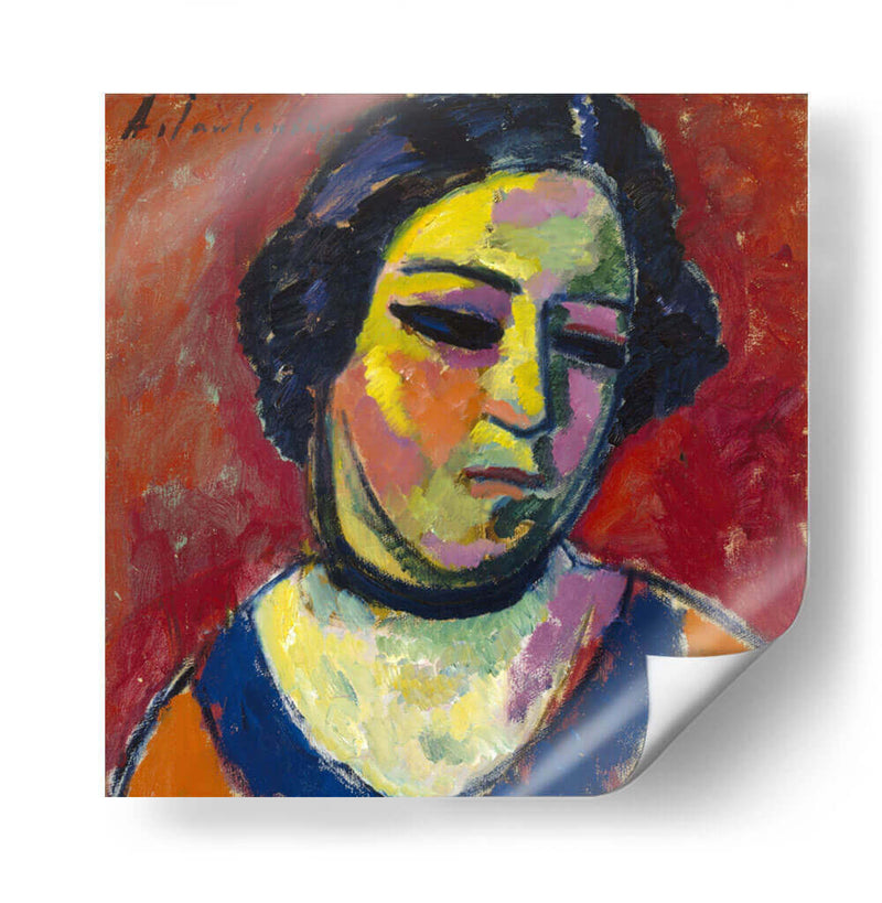 Retrato de una mujer - Alexej von Jawlensky | Cuadro decorativo de Canvas Lab