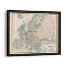 Mapa De Johnstons De Europa - Johnston | Cuadro decorativo de Canvas Lab