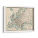 Mapa De Johnstons De Europa - Johnston | Cuadro decorativo de Canvas Lab