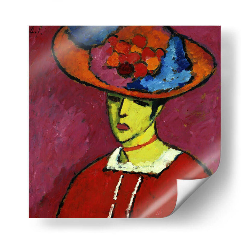 Schokko con sombrero de ala ancha - Alexej von Jawlensky | Cuadro decorativo de Canvas Lab