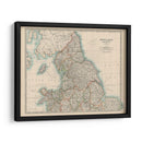 Mapa De Johnstons De Inglaterra Y Gales - Johnston | Cuadro decorativo de Canvas Lab