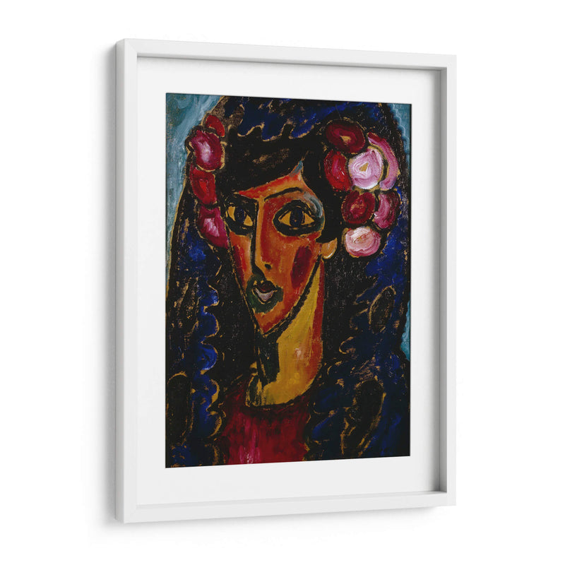 La Mantilla Azul - Alexej von Jawlensky | Cuadro decorativo de Canvas Lab