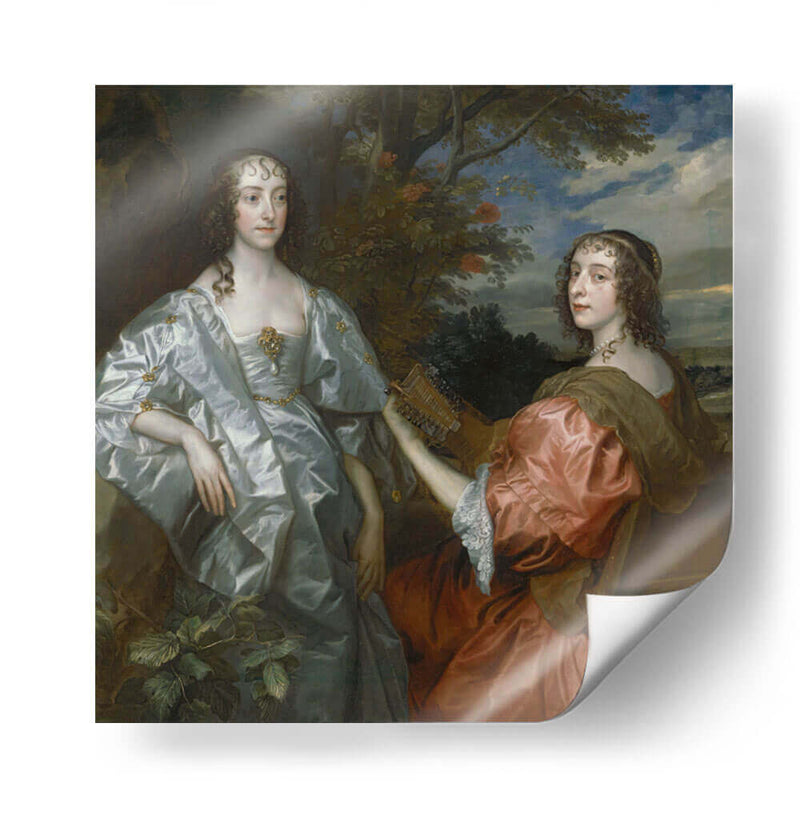 Catalina, contesa de Chesterfield y Lucy, contesa de Huntingdon - Anton van Dyck | Cuadro decorativo de Canvas Lab