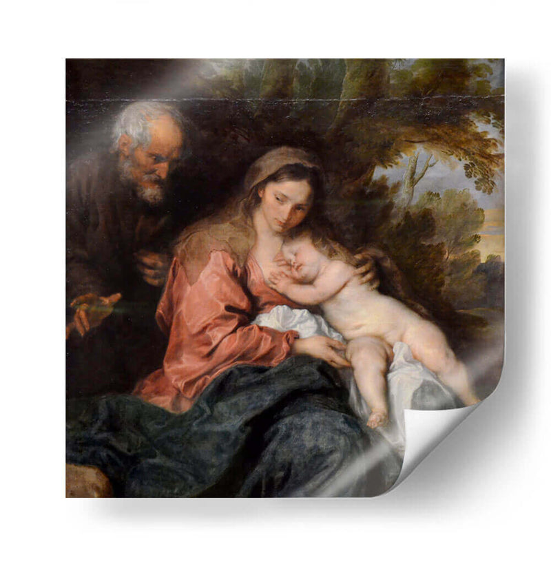 Descanso en la huida a Egipto - Anton van Dyck | Cuadro decorativo de Canvas Lab