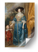 La reina Enriqueta María con sir Jeffrey Hudson y un mono - Anton van Dyck | Cuadro decorativo de Canvas Lab