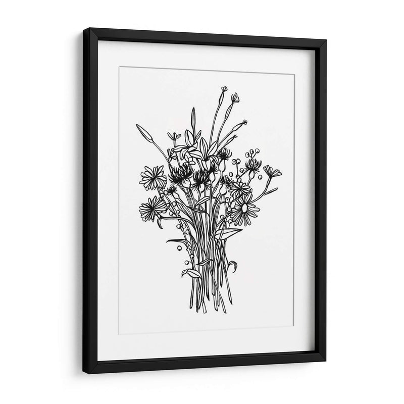 Bouquet Blanco Y Negro I - Emma Scarvey | Cuadro decorativo de Canvas Lab