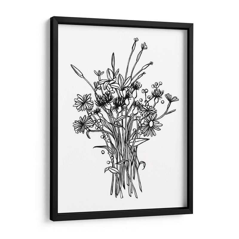 Bouquet Blanco Y Negro I - Emma Scarvey | Cuadro decorativo de Canvas Lab