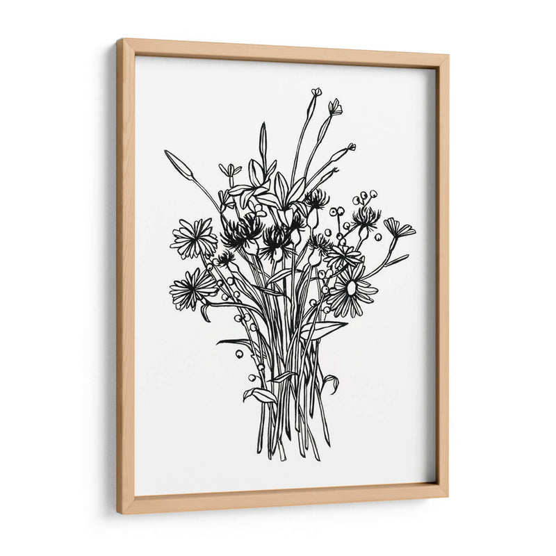 Bouquet Blanco Y Negro I - Emma Scarvey | Cuadro decorativo de Canvas Lab