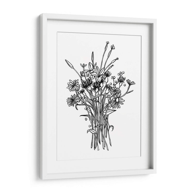 Bouquet Blanco Y Negro I - Emma Scarvey | Cuadro decorativo de Canvas Lab