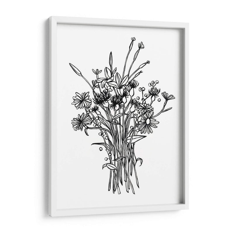 Bouquet Blanco Y Negro I - Emma Scarvey | Cuadro decorativo de Canvas Lab