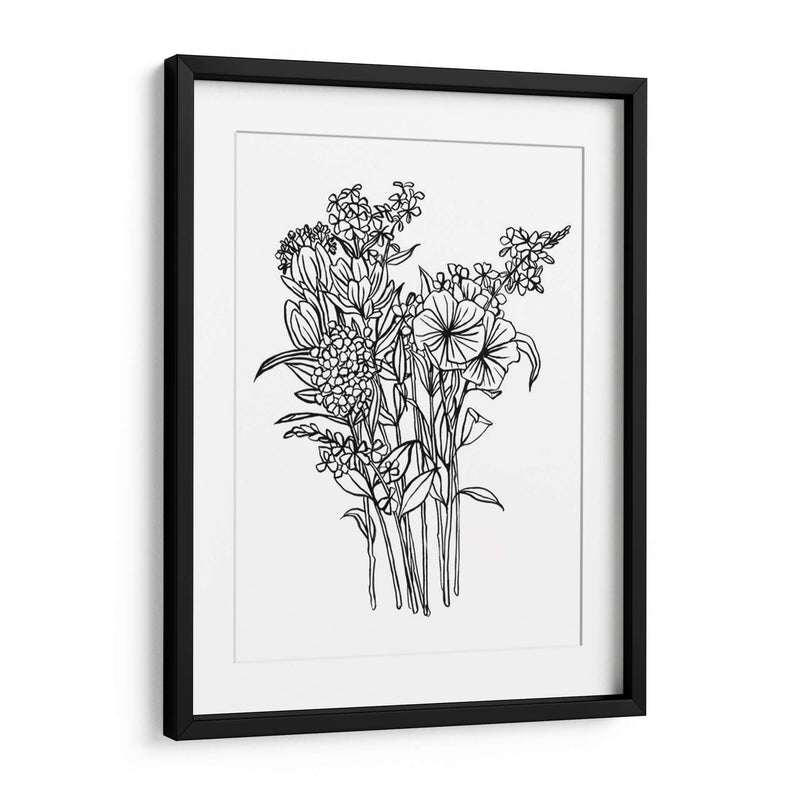 Bouquet En Blanco Y Negro Ii - Emma Scarvey | Cuadro decorativo de Canvas Lab