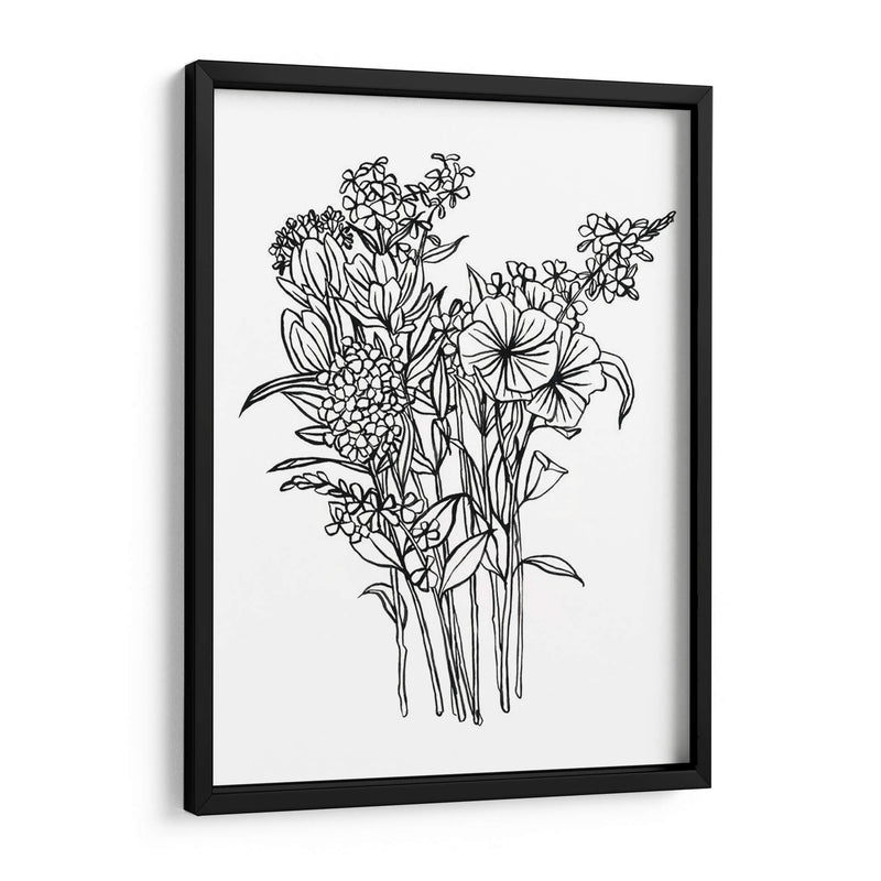 Bouquet En Blanco Y Negro Ii - Emma Scarvey | Cuadro decorativo de Canvas Lab