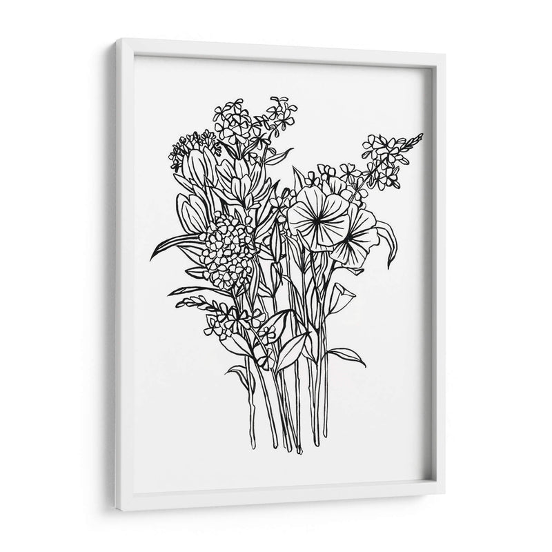 Bouquet En Blanco Y Negro Ii - Emma Scarvey | Cuadro decorativo de Canvas Lab