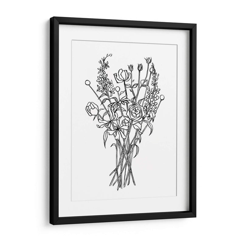 Bouquet Blanco Y Negro Iii - Emma Scarvey | Cuadro decorativo de Canvas Lab