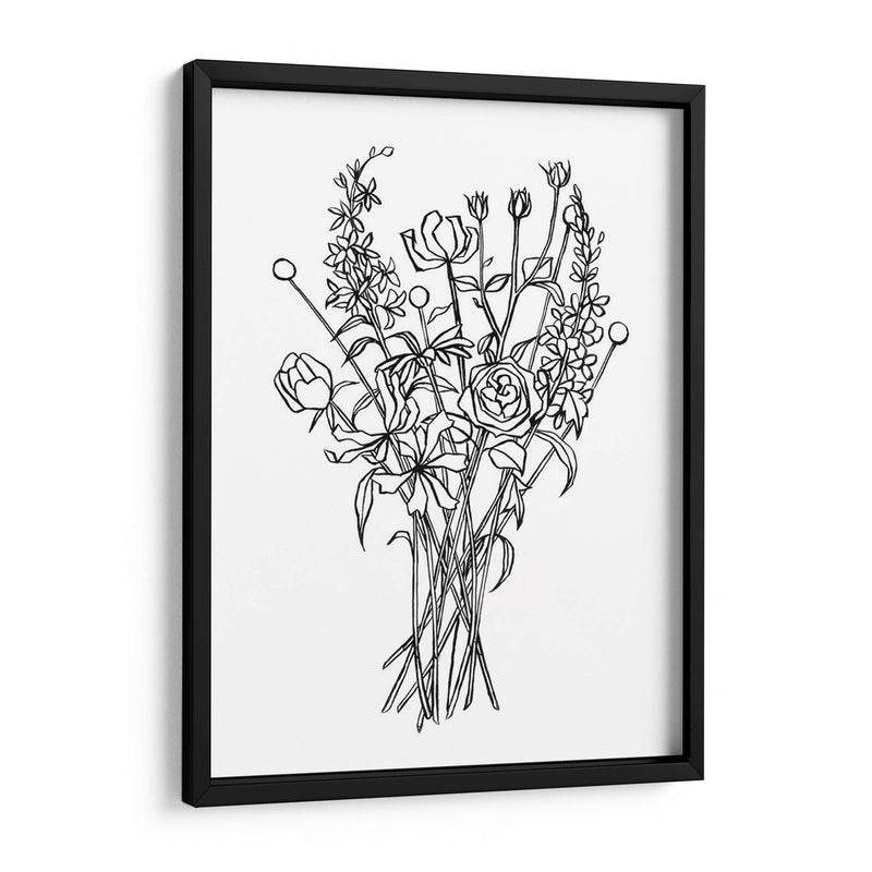 Bouquet Blanco Y Negro Iii - Emma Scarvey | Cuadro decorativo de Canvas Lab