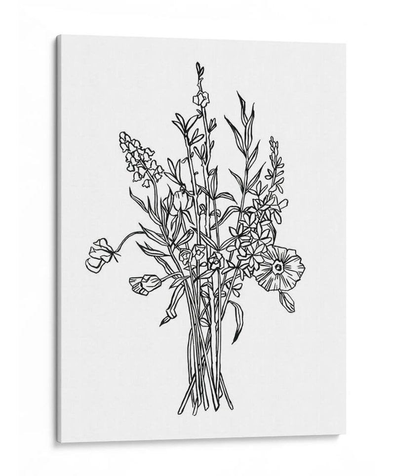 Bouquet Blanco Y Negro Iv - Emma Scarvey | Cuadro decorativo de Canvas Lab