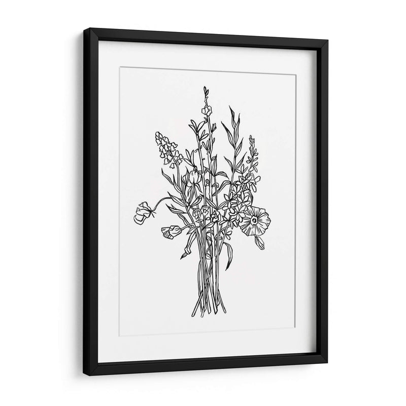 Bouquet Blanco Y Negro Iv - Emma Scarvey | Cuadro decorativo de Canvas Lab