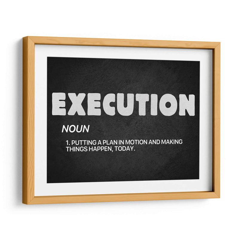 Execution, noun | Cuadro decorativo de Canvas Lab
