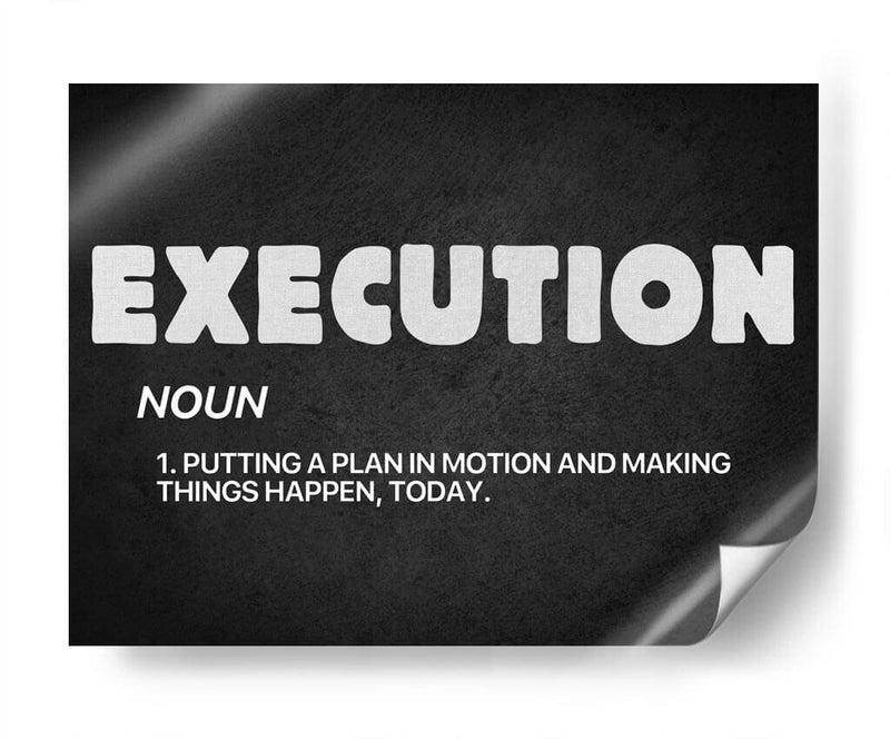 Execution, noun | Cuadro decorativo de Canvas Lab