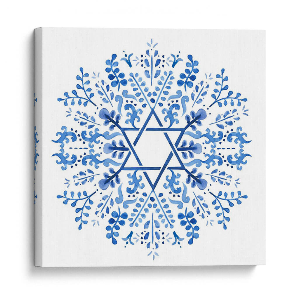 Indigo Hanukkah I - Victoria Borges | Cuadro decorativo de Canvas Lab