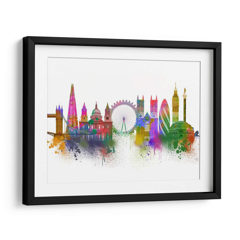 Londres Skyline Rainbow Bright - Fab Funky | Cuadro decorativo de Canvas Lab