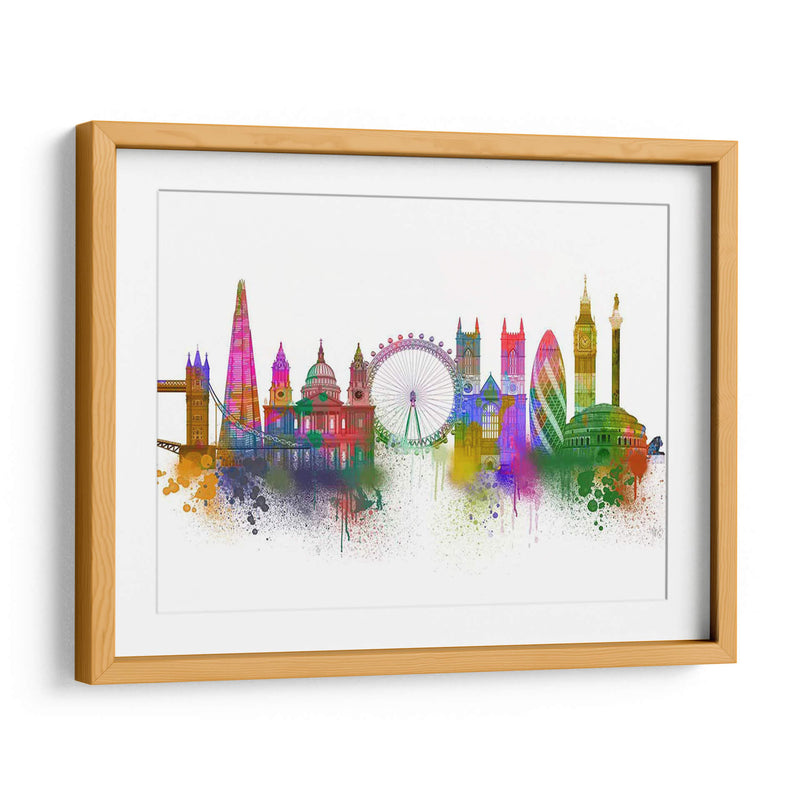 Londres Skyline Rainbow Bright - Fab Funky | Cuadro decorativo de Canvas Lab