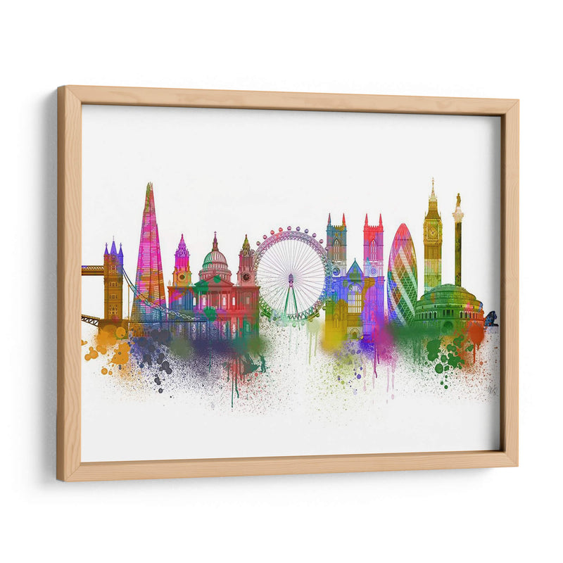 Londres Skyline Rainbow Bright - Fab Funky | Cuadro decorativo de Canvas Lab