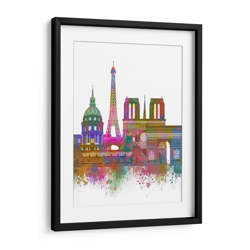 París Skyline Rainbow Bright - Fab Funky | Cuadro decorativo de Canvas Lab