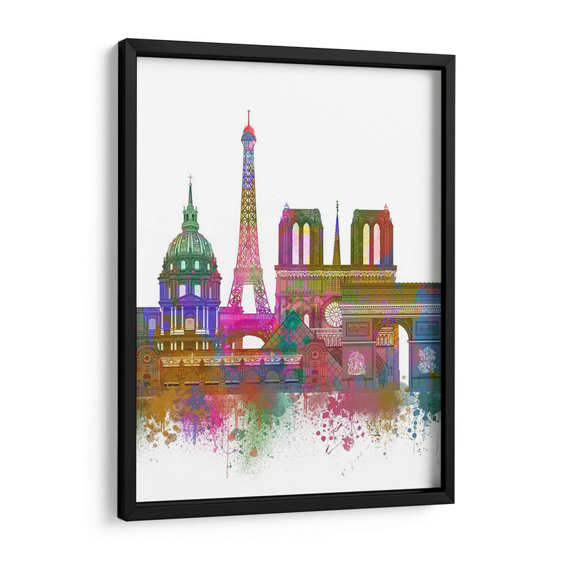 París Skyline Rainbow Bright - Fab Funky | Cuadro decorativo de Canvas Lab