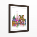 París Skyline Rainbow Bright - Fab Funky | Cuadro decorativo de Canvas Lab