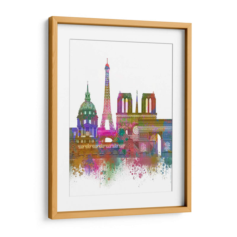 París Skyline Rainbow Bright - Fab Funky | Cuadro decorativo de Canvas Lab