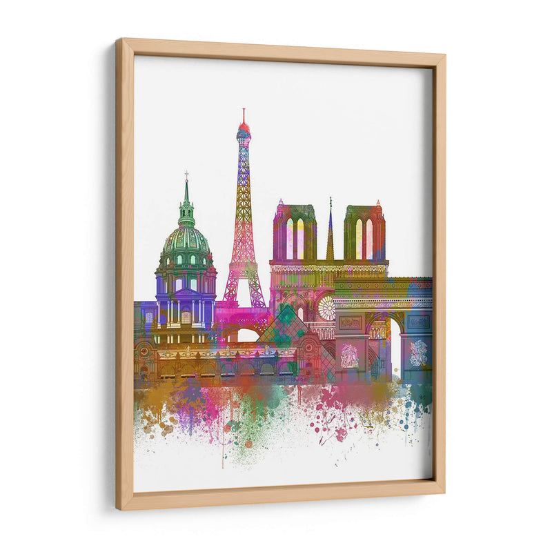 París Skyline Rainbow Bright - Fab Funky | Cuadro decorativo de Canvas Lab