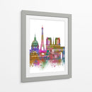 París Skyline Rainbow Bright - Fab Funky | Cuadro decorativo de Canvas Lab